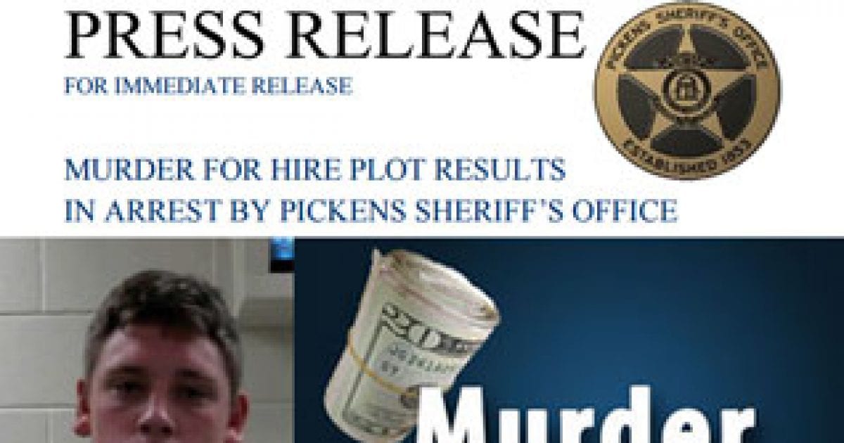 Murder for Hire Plot Results in Arrest by PCSO - WhiteWhite