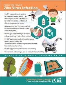 Zika information flyer from Georgia Department of Public Health